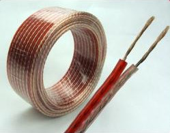Transparent Audio Speaker Cable 1.00mm2 Stranded OFC Condcutor RoHS Compliant