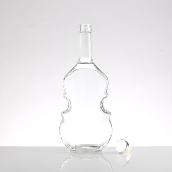 Hot Stamping Glass Bottle for Vodka Whisky Liquor Customize Cap and Surface Handling