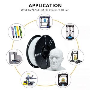 Cheap Coiled 3D Printer PLA Filament 1.75 Mm Marbe White PRO PLA for sale