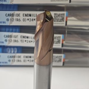 Solid Carbide Ball Nose End Mill 2 Flutes