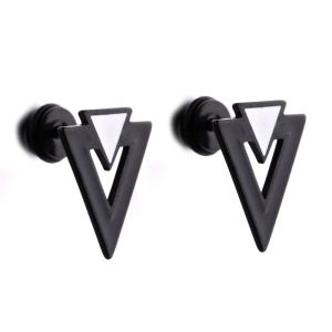 Cheap New arrival fashion double triangular design korea stud earrings for sale