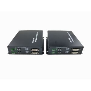 2 channel full hd Dvi To Fiber Converter Transceiver Receiver Over One Fiber
