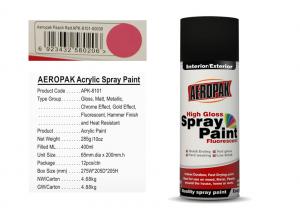 Cheap Peach Red Color Aerosol Spray Paint Good Adhesiveness For Lamp / Picture Frame for sale
