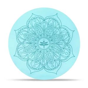 anti slip eco friendly round PU rubber circle round yoga mat