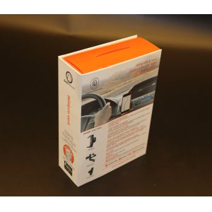 Electronic PET Box Packaging with flap and window CMYK PMS Printing UV print.