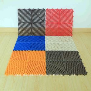 China 1.8mm Plastic  Floor / Plastic Permeable Floor / Modern Interlocking PP Flooring Indoor Sports Plastic Floor Mats on sale