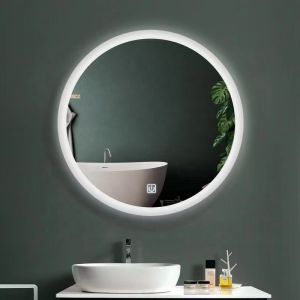 Touch Screen LED Bathroom Mirror with Large Sensor Switch and Modern Design