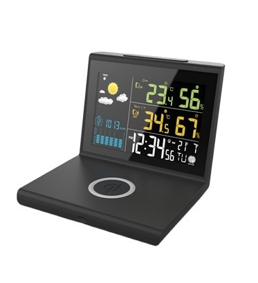 Quality CE Indoor Outdoor Thermometer Wireless QI  LCD Digital Weather Clock wholesale