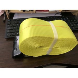 4" X 30" Gold Heavy Duty Tie Down W/Flat Hooks 5400lbs Cargo Control For Flatbed