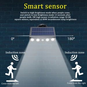 China 3000k - 6000k Solar Wall Light 100lm/w PIR Sensor Wall Light For Patio Garden on sale