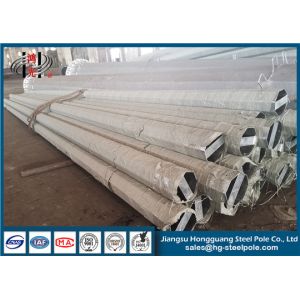 China 30FT 40FT 8 Sides Hot Dip Galvanized Tubular Steel Q345 500kg Design Load on sale