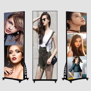 P1.53 led poster Vertical Movable indoor Slim Led Poster Display