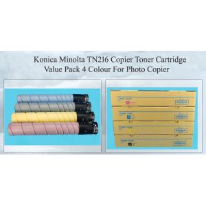 Konica Minolta TN216 Copier Toner Cartridge Value Pack 4 Colour For Photo Copier