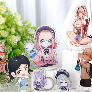 Transparent Acrylic Keychain With Metal Ring Durable Animation Cartoon Character