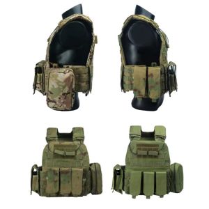 Removable Shoulder Strap Combat Tactical Vest with Molle System and Adjustable