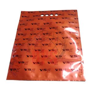 China 3 Layer Laminated Custom Printed Shopping Bags Three Side Seal With Finger Hole on sale