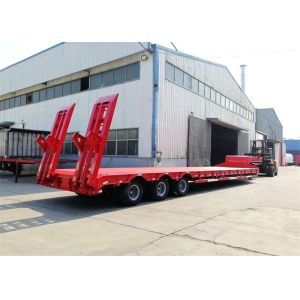 China Gooseneck 3 Axles 60 Tons Low Bed Semi Trailer on sale