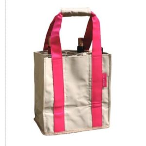 Fine Reusable Wine Bag Durable Wine Tote Bag with Reinforced Double Handles for