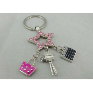 Zinc Alloy Promotional Keychain , Nickel Plating Hollywood Key Chain