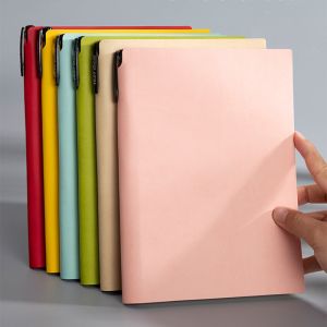 Customized Paper Business Logo Printed Debossed Soft Black PU Planner A5 Leather