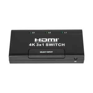 IR Remote Control 3x1 HDMI 4K Switcher