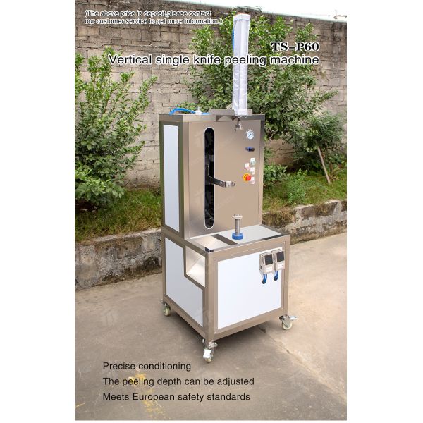 1.0KW 120KG Commercial stainless steel automatic pumpkin wax gourd pineapple peeling machine single knife peeling machin