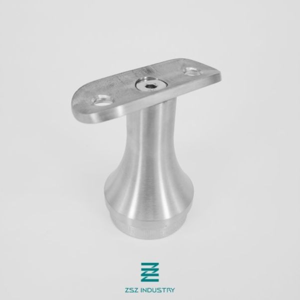 Fixed Saddle Handrail Support Brackets / Handrail Mounting Brackets Satin