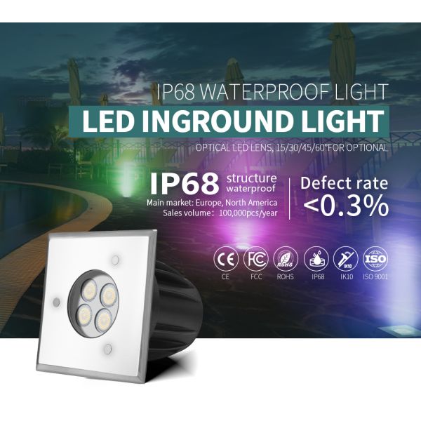 Quality Lawn Plaza 300LM SMD3030 Underground LED Lighting DC24V wholesale