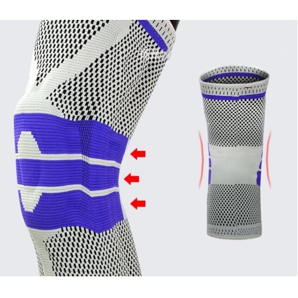 Custom Sports Knitted Breathable Nylon Knee Pads Anti Collision Eco - Friendly