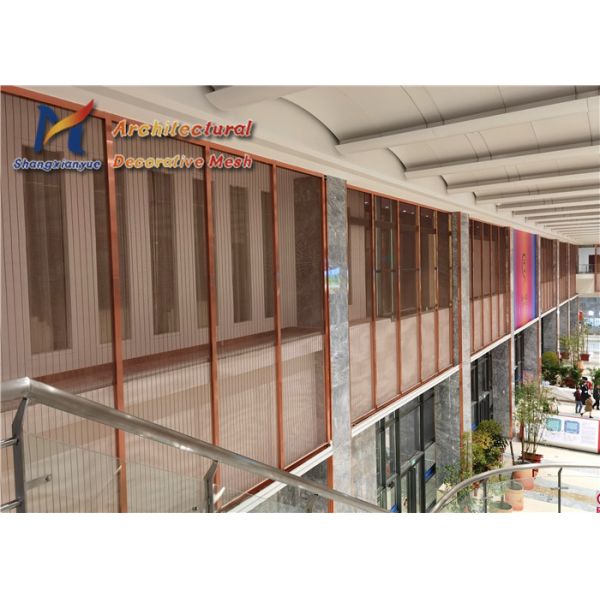 Electrolytic Polishing Architectural Cable Mesh 80mm Facades Curtain