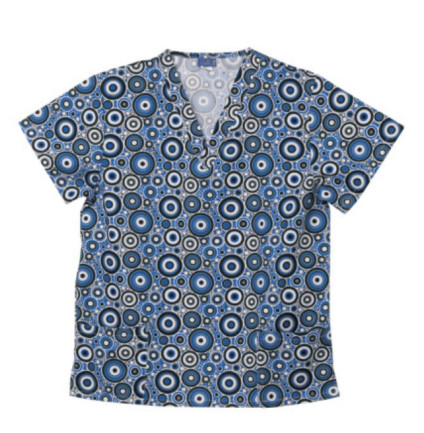 Quality 155 GSM Plain Woven Short Sleeve V Neck Printed Nursing Scrubs wholesale