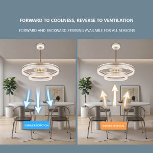 Indoor LED Fan Lights 240W 600mm High Speed Ceiling Fan With Light Chandelier