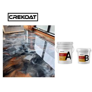 UV Resistant 3d Epoxy Resin Metallic Concrete Floor Non Toxic
