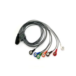 Grey DMS 1.2M 7 Lead Recorder Holter ECG Cable for Patient