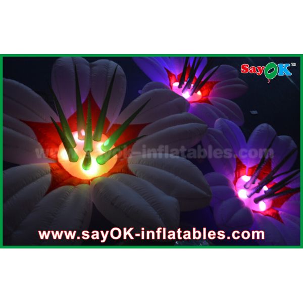 Flower Shaped Inflatable Lighting Decoration , Wedding Inflatable LED Light