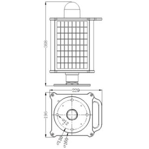 24W 12V 9AH Solar Warning Light For Isolation Zone