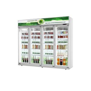0~10℃ Temp Energy Drink Display Cooler 5 Layers R134a Refrigerant