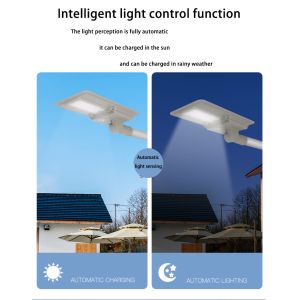 100W Ip65 Solar LED Street Light With Auto Dimming Remote Control