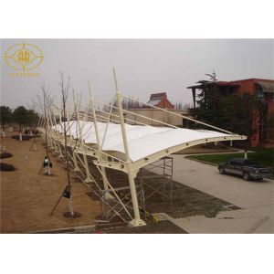 Heat Resistant Car Parking Shade Q235 Steel Structure Environmental Recyclable