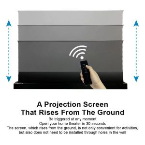 120 Inch Electric Tension Floor ALR Screen For UST Laser Projector Motorized