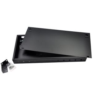China 48 Ports 19inch Rack Mount Termination Box with Fiber Optic Patch Panel and 24 Core on sale