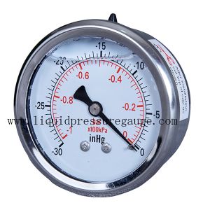 China 63mm Liquid Filled Pressure Gauges 1/4 NPT Back Mount With Stainless Steel Case on sale
