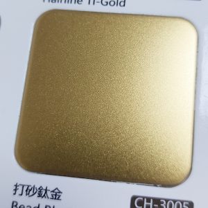 China Gold Color Beadblasting Brushed Finish 304 Decoration Stainless Steel Sheet With Anti finger Print on sale