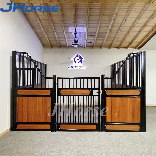 Quality Customized Color Horse Stable Fronts Panels 2.2m Height Powder Coated Galvanized European Horse Stalls wholesale