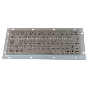 Professional IP65 Vandal Resistant Stainless Steel Metallic Keyboard Waterproof