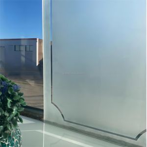 QJY20240308-01 Edge Frosted Glass for Hotel Shower Enclosure Partition