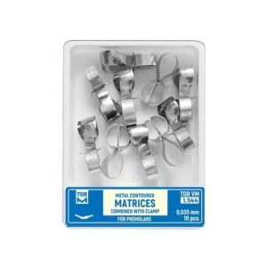 Metal Contoured Matrices for Premolars left ledge right ledge 10 pcs TOR VM/TOP