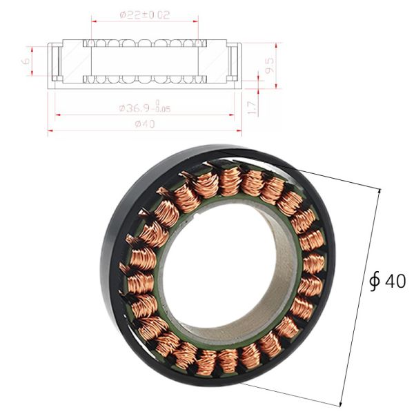 Quality Faradyi Customized Mini Motor 22Mm 12V 16V BLDC Out Runner High Torque Robot Frameless Motor For 3 Axis Gimbal Camera wholesale