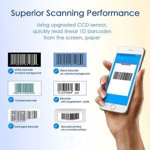 Wireless Online Bluetooth 2D Barcode Scanner For Supermarket