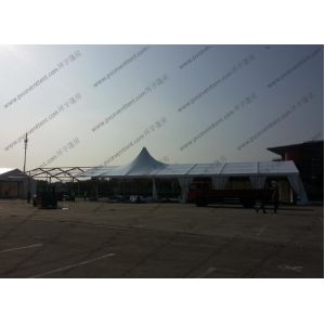 Large Luxury White Outdoor Event Tent High Peak Frame Durable For Exhibition